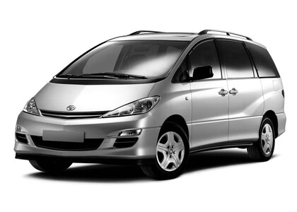 Ворсовые коврики на Toyota Previa (XR30, XR40) 2000 - 2007 в Химках